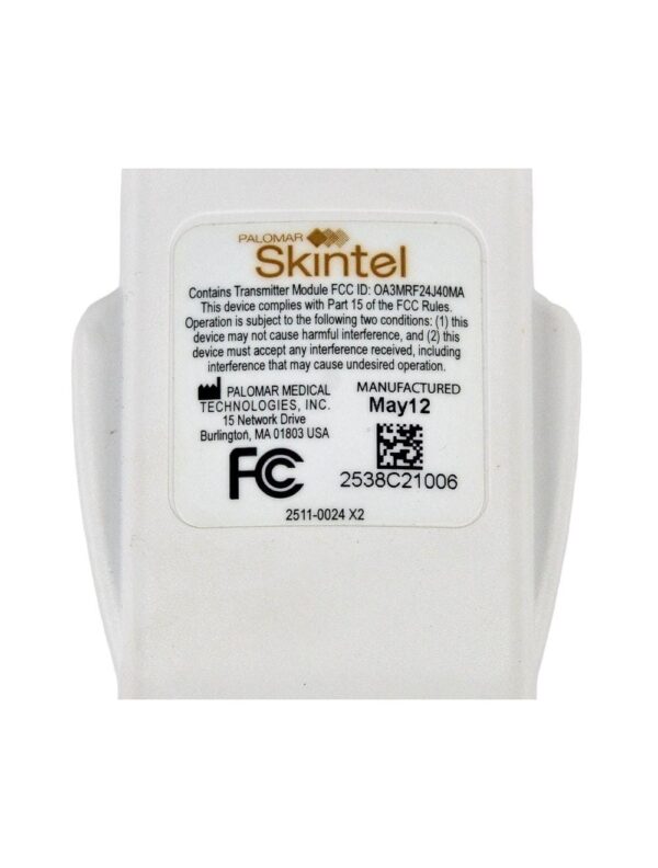 2012 Cynosure Palomar Icon Vectus Skintel Melanin Reader Laser Skin Type Sensor
