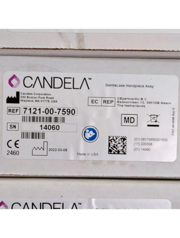 Candela GentleLase Plus Handpiece Assembly No Fiber Factory NEW 7121-00-7590 (14060sn)