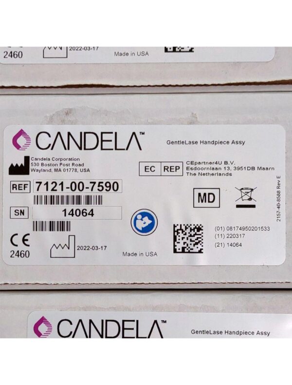 Candela GentleLase Plus Handpiece Assembly No Fiber Factory NEW 7121-00-7590 (14064sn)