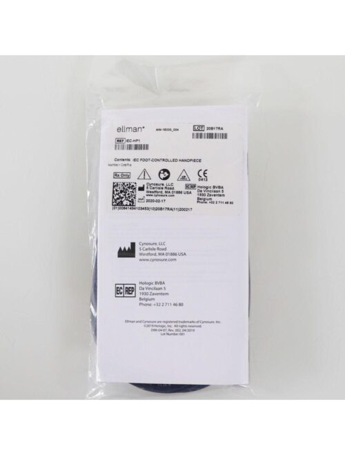 Cynosure Ellman RF Reusable IEC Foot Controlled Handpiece 1/16 3/32 IEC-HP1