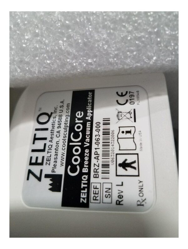 Breeze Vacuum Applicator CoolCore Zeltiq Handpiece BRZ AP1 063 000 Cool Core