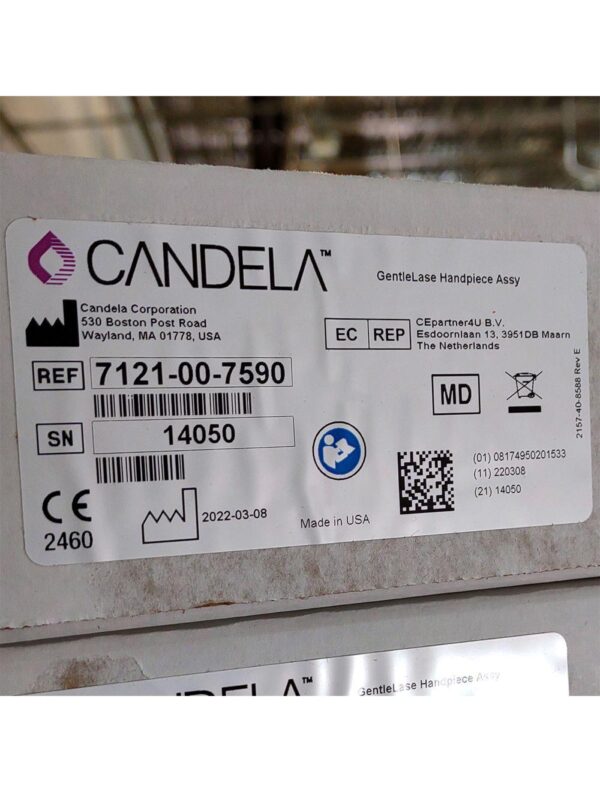 Candela GentleLase Plus Handpiece Assembly No Fiber Factory NEW 7121-00-7590 (14050sn)