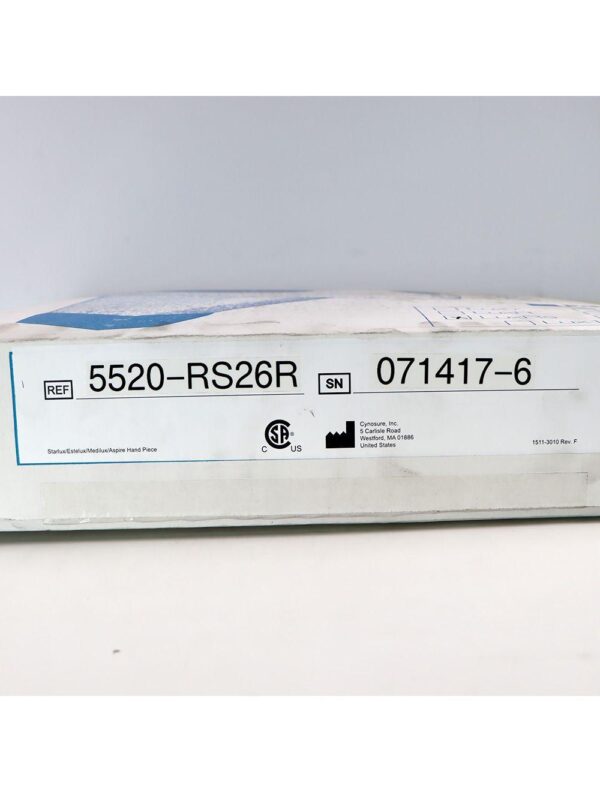 Palomar StarLux LuxRs 500 Handpiece Cynosure Factory Refurbished 071417-6 (0 Shots)