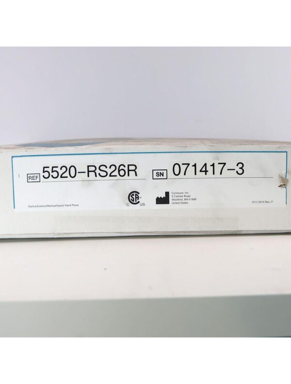 Palomar StarLux LuxRs 500 Handpiece Cynosure Factory Refurbished 071417-3 (0 Shots)