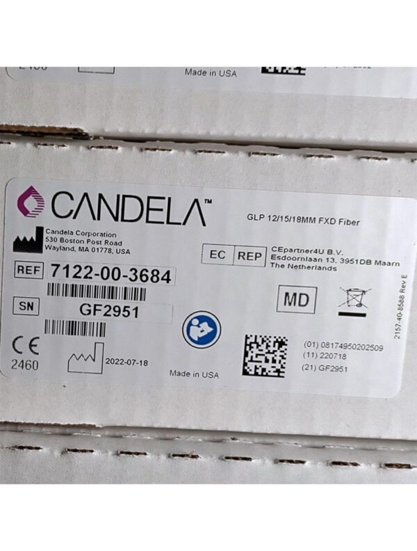 Candela GentleLase Plus Fiber Assembly 12/15/18mm Factory NEW 7122-00-3684 (GF2951)