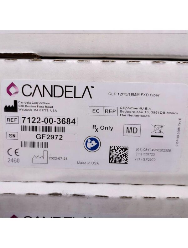 Candela GentleLase Plus Fiber Assembly 12/15/18mm Factory NEW 7122-00-3684 (GF2972)