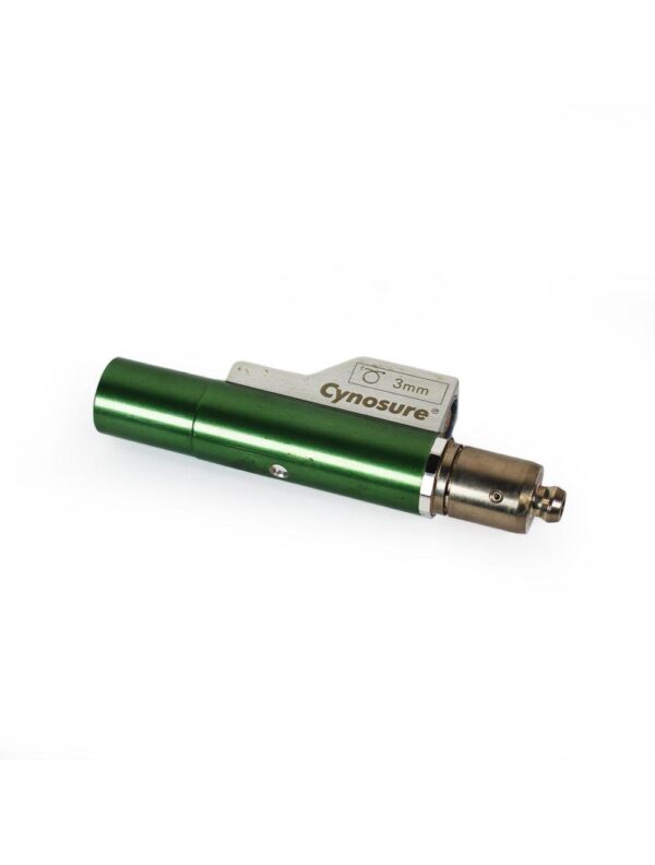 Cynosure Apogee MPX Laser 3mm Handpiece Optic Cartridge Green Pulsed Dye Part