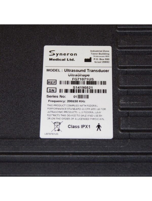 Syneron Ultrasound Transducer UltraShape Multi-Handpiece FG71071US