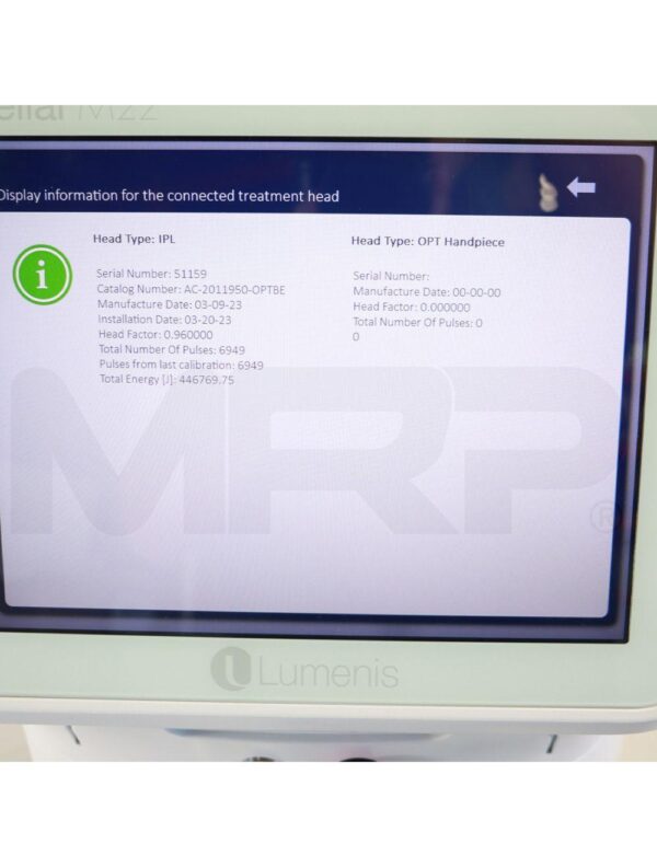 2023 Lumenis OptiLight Non-Invasive Pulse Technology Dry Eye Relief System