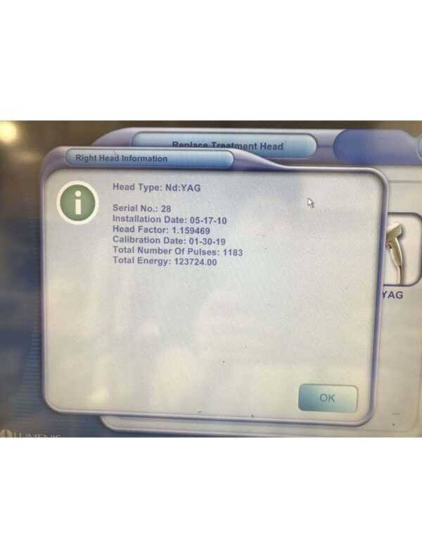 Lumenis Lume One MultiSpot Nd:YAG Laser 1064 Handpiece Vascular & 6mm Crystal