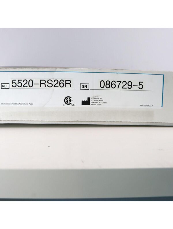 Palomar StarLux LuxRs 500 Handpiece Cynosure Factory Refurbished 086729-5 (0 Shots)