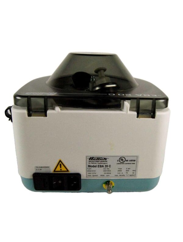 Hettich EBA 20C Zentrifugen E1824 4500 RPM 2x40g Tabletop Centrifuge 2000
