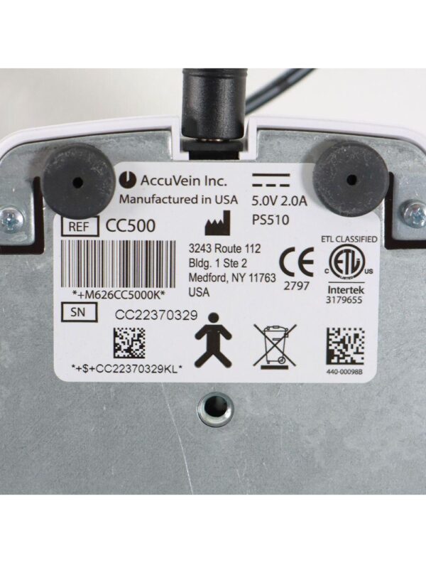 AccuVein Vein Finder HF580 Illuminator Rolling Stand AV500 Handpiece HP