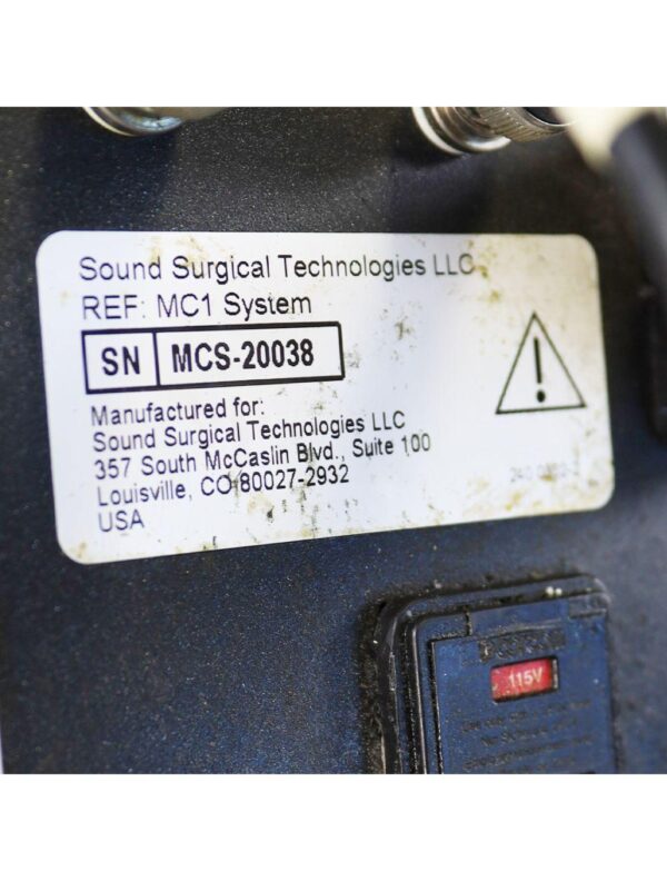 2003 Sound Surgical Vaser Shape MC1 Ultrasound Body Massage Cavitation Diathermy
