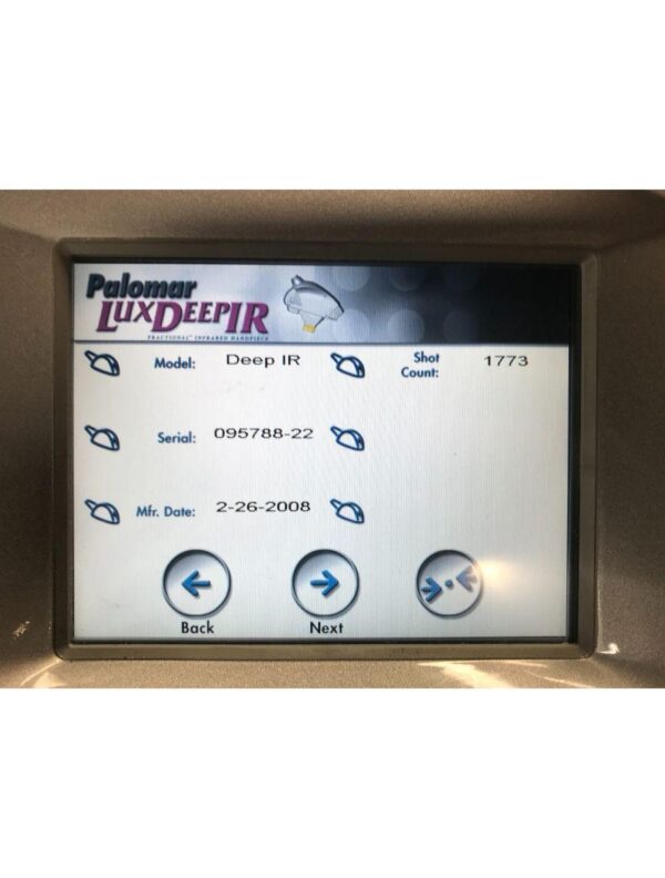 2007 Palomar Starlux 500 Lux Deep IR Fractional Infrared Handpiece 2K LOW Shots