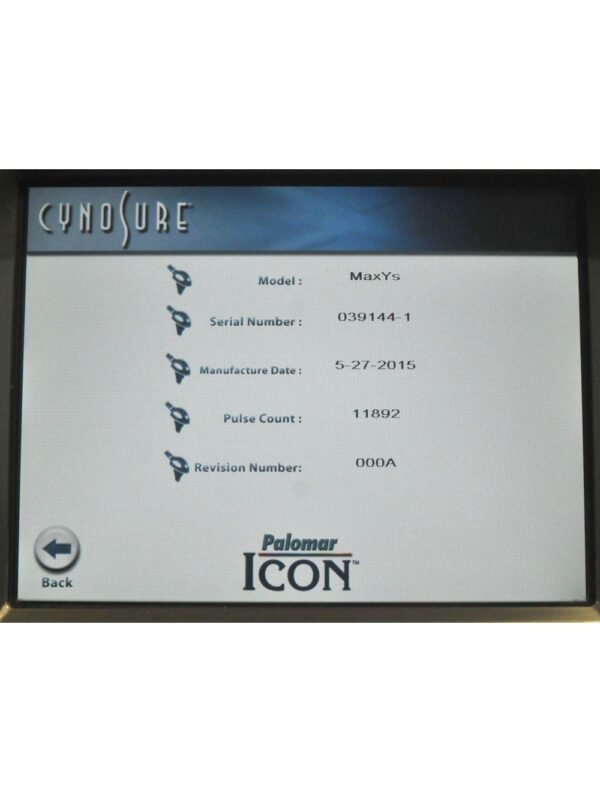 2015 Palomar ICON Laser MaxYs Handpiece Hair Removal Max Ys Spot Hand Piece HR