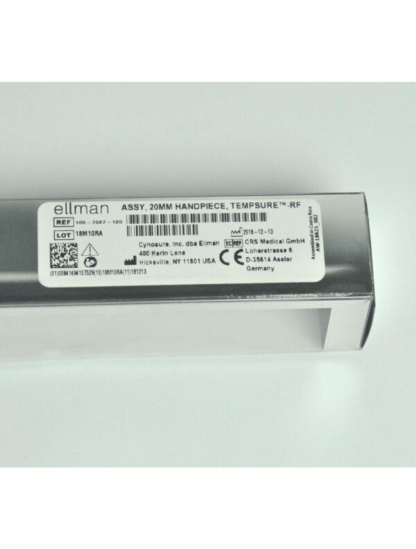 Cynosure Ellman TempSure RF 20mm Handpiece Assembly 100-7027-120 Envi 42% Life