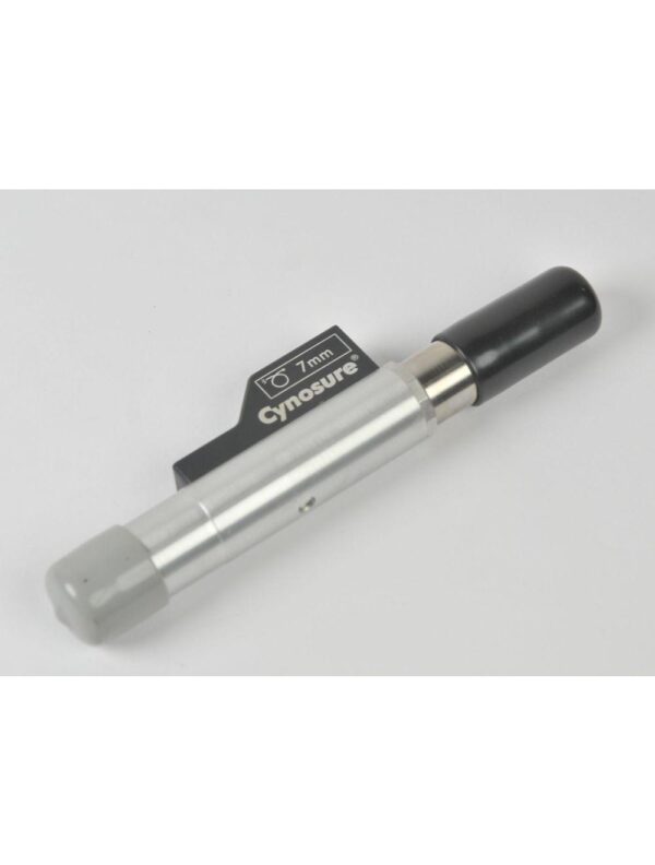 20240926020531-66f4c16b455e0.jpg Cynosure MPX Laser 7mm Handpiece Assembly Cartridge Silver 595 Pulsed Dye PARTS