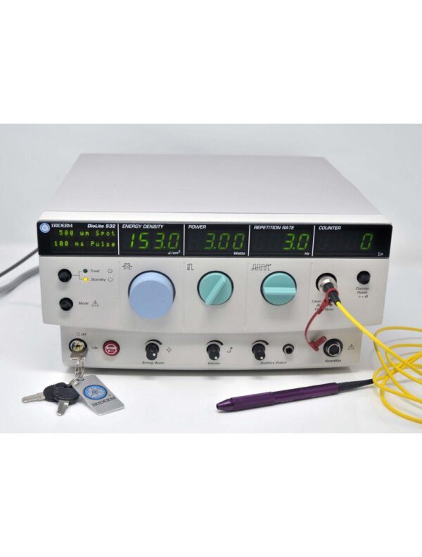 Iridex Iriderm DioLite 532 nm Diode Vascular Pigment Lesion Laser w Handpieces