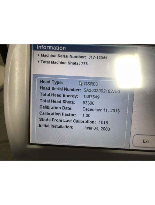 Lumenis IPL Quantum SR 590 Photofacial Skin Rejuvenation Handpiece 53300 Shots