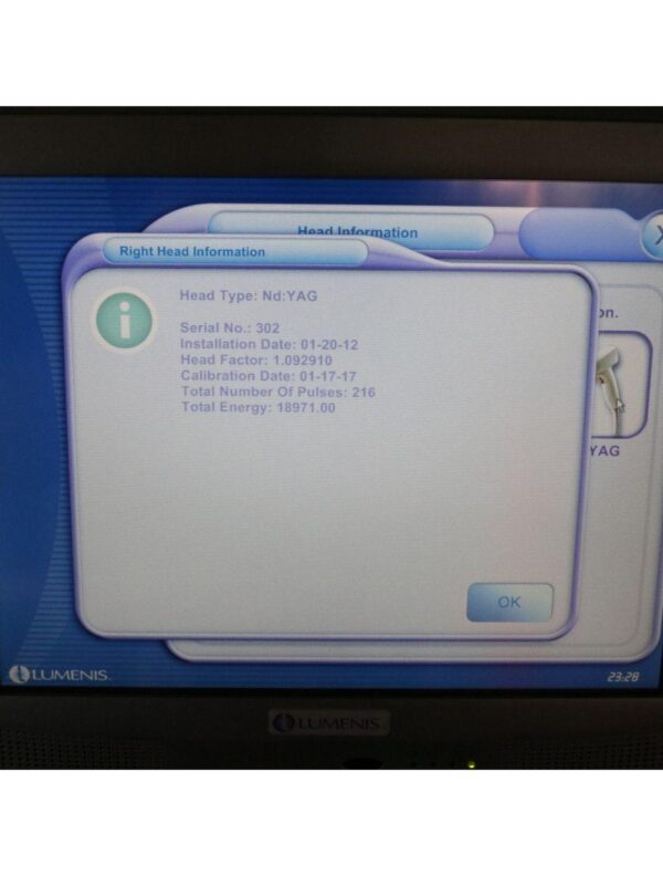 2005 Lumenis 1 Lume One Nd:YAG Universal IPL RF Hair Removal Laser System