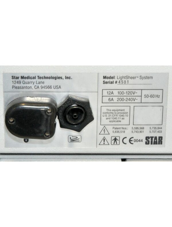 Coherent Lumenis LightSheer SP Diode Laser Handpiece Hair Reduction Light Sheer