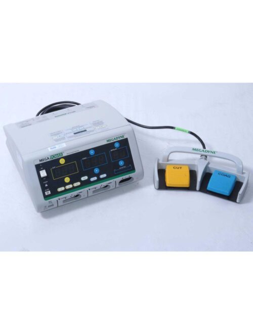 Megadyne Mega Power 1000 Electrosurgical Generator ESU Cut Coag 1 Pedal ONLY
