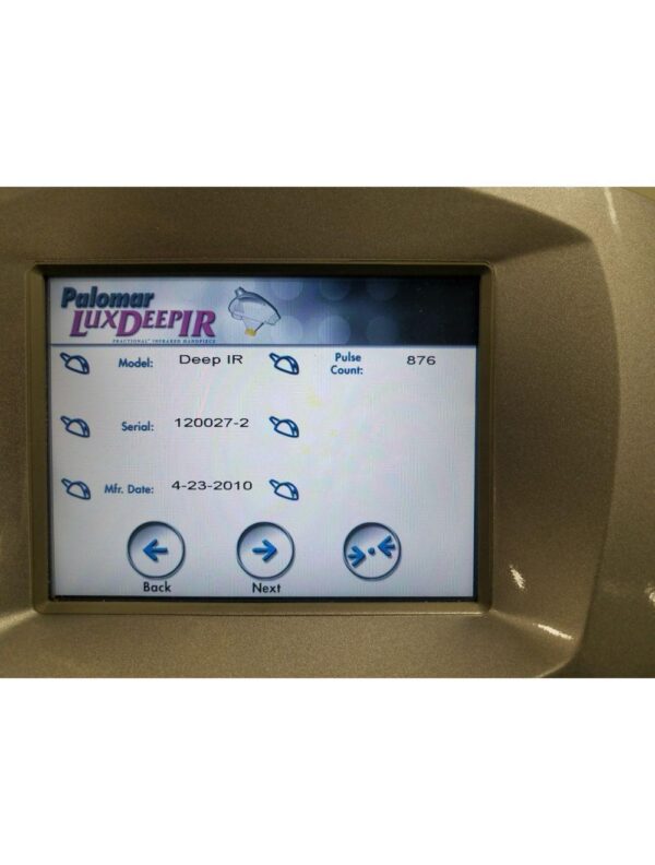 PALOMAR LuxDeepIR LASER Handpiece Lux Deep IR 2010 Fractional Infrared LOW SHOTS