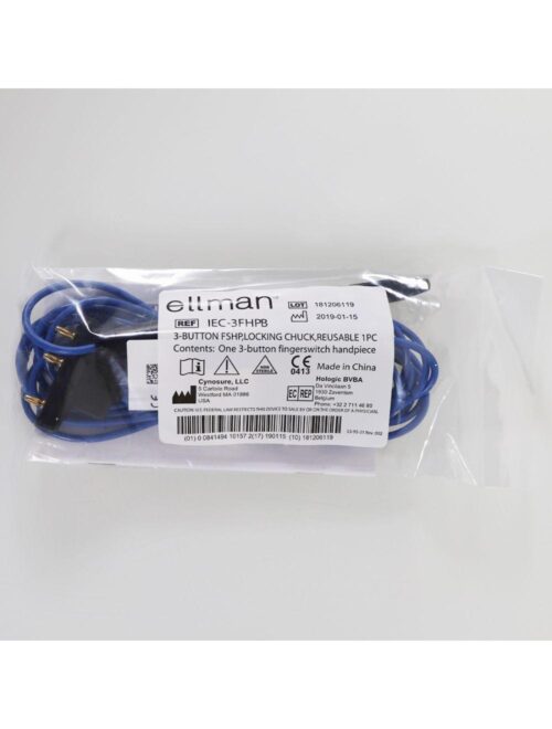 Ellman Pelleve Cynosure IEC 3-Button Fingerswitch Handpiece Reusable IEC-3FHPB