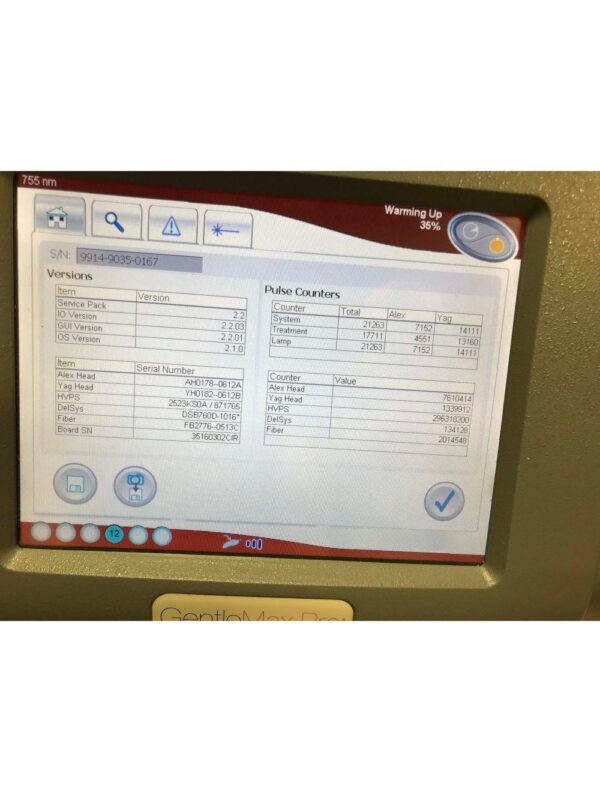 2012 Candela GentleMax GMax Pro YAG Alex 755 1064 Hair Removal Vein Laser & HP