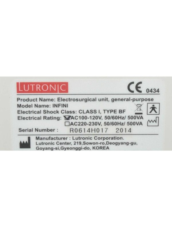 2014 INFINI by Lutronic High Intensity Focused Microneedling Radio Frequency