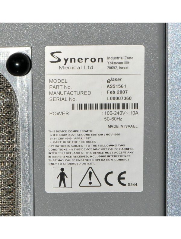 Syneron ELOS eLaser Radio Frequency 810nm Diode LEG VEINS LV E Laser 2007 RF
