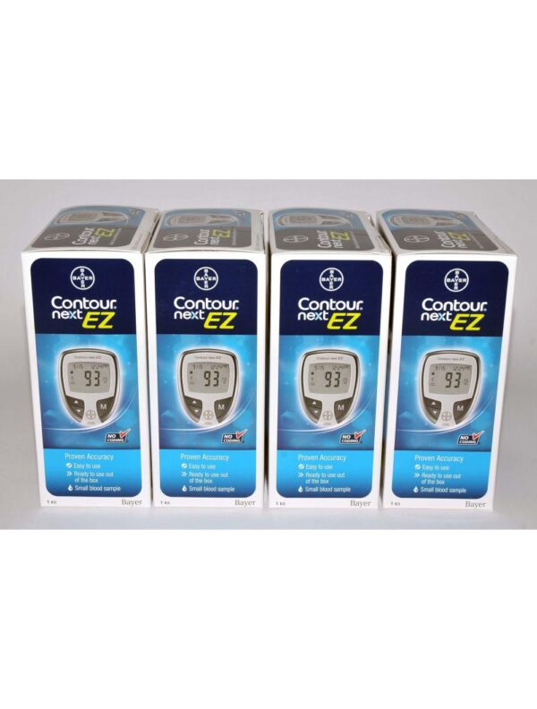 Qty: 4 Bayer Contour Next 9628 EZ Blood Glucose Monitoring System (EXP 03/17)