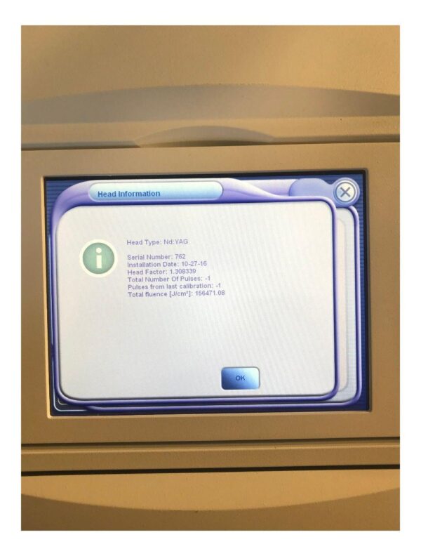 2014 Lumenis M22 Multi-Spot NdYAG 1064 nm Laser Handpiece LOW USE SHOTS RESET