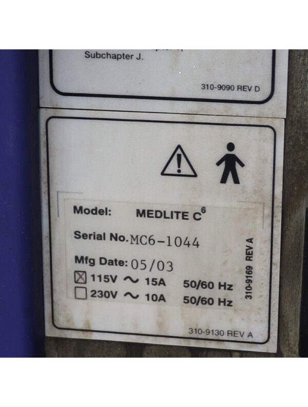 2003 Hoya ConBio MedLite C6 Q Switch Laser Con Bio Tattoo Removal 532 1064 nm