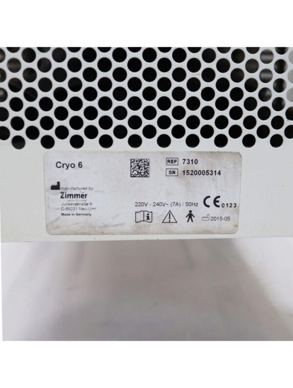 2015 Zimmer Cryo 6 Chiller Cold Air Therapy Spot Cooling Treatment Cryotherapy