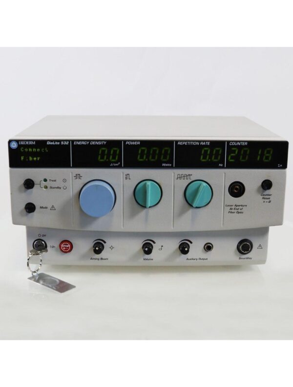Iridex Iriderm Diolite 532 nm KTP Laser Console w/2 Fiber Handpieces 500um 700um