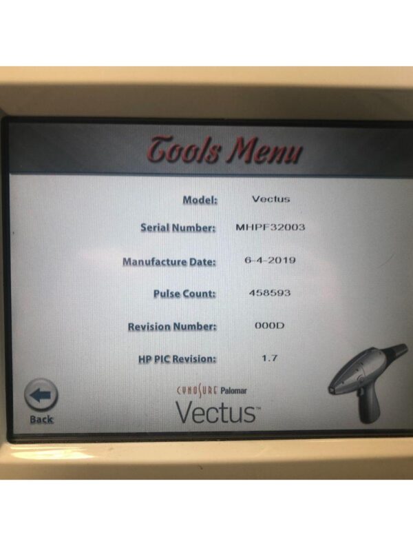 2013 Cynosure Palomar Vectus 810nm Diode Hair Removal Diode Laser System