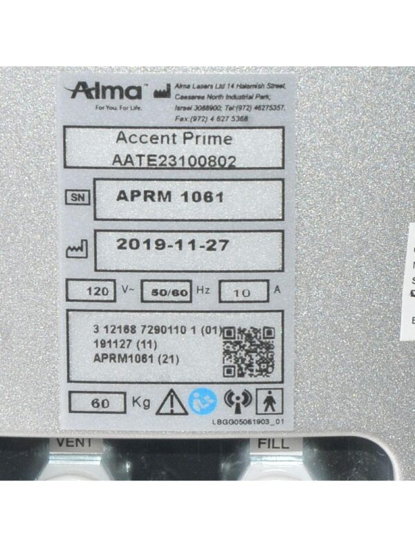 2019 Alma Accent Prime RF Ultrasound Body Contour Skin Tightening Laser System