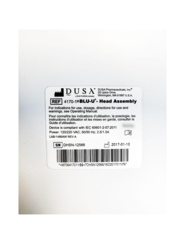 2017 Dusa BLU-U Blue Light Photo Dynamic Light Therapy PDT Acne Sun Damage