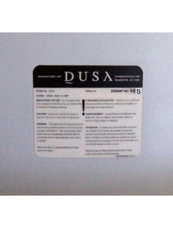 20240926071252-66f5097460f01.jpg DUSA Blu-U Blue Light Photodynamic Therapy Acne Treatment Control 4170-1 60Hz