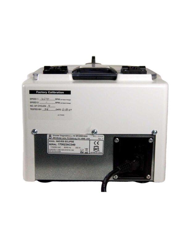 Drucker Diagnostics Eclipse 642VES Centrifuge Easy Spin 3500 RPM 6x40g PRP