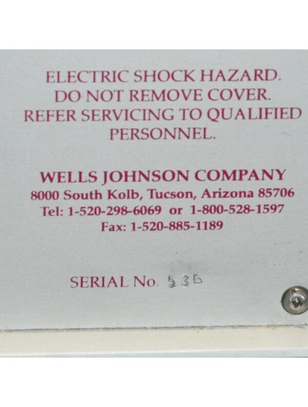 Wells Johnson External Ultrasonic Assist Infusion Tumescent Pump Generator
