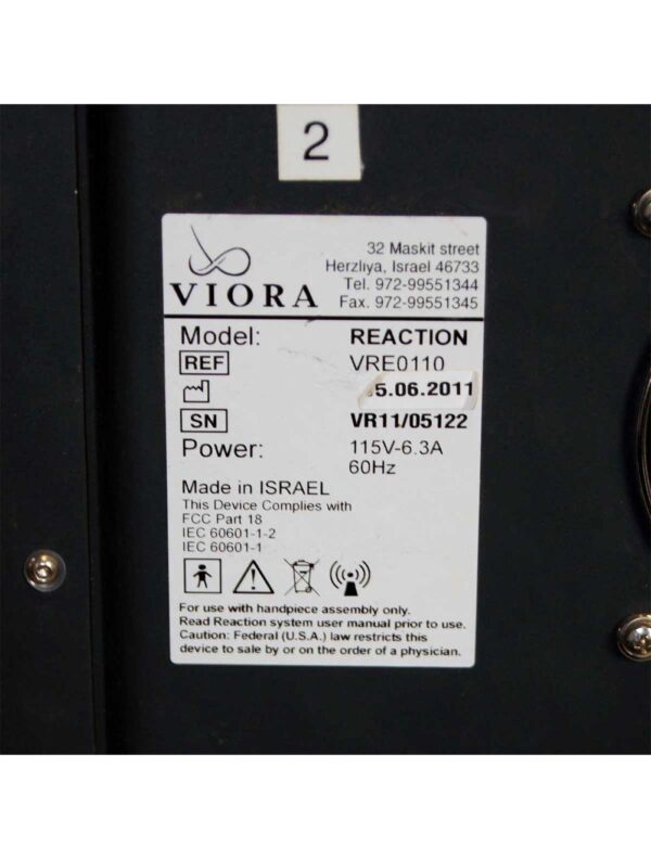 2011 Viora Reaction Body Contouring RF Skin Tightening Contour System VRE0110