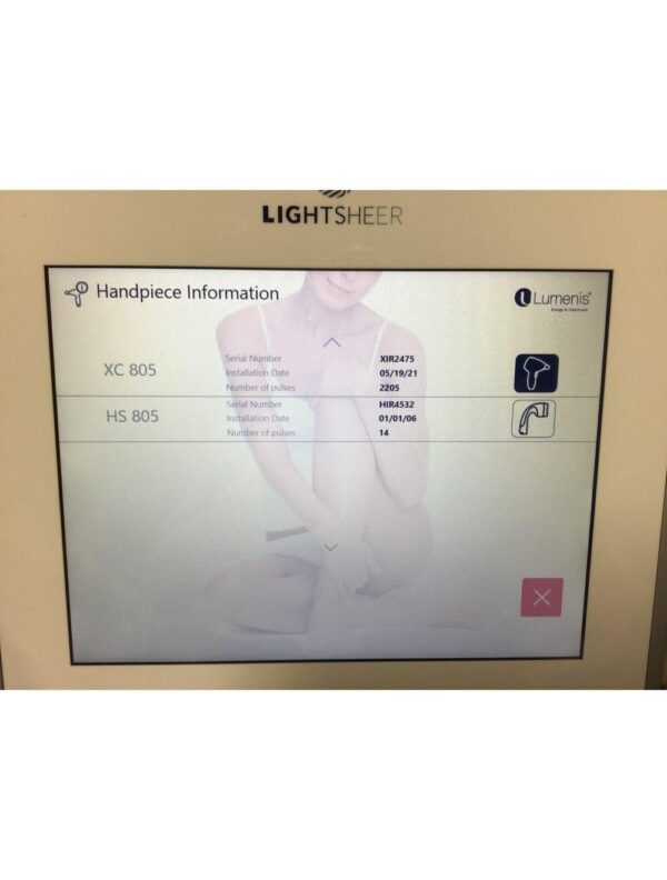 2020 Lumenis LightSheer Quattro Light Sheer XC HS 805 HP Laser Hair Removal LOW