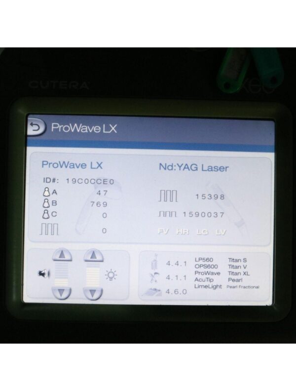 2017 Cutera Xeo NdYAG 1064 Laser 2 LOW SHOTS IPL Handpieces LimeLight ProWave LX