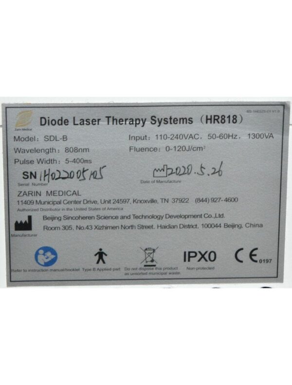 2020 ZARIN HR818 810 Diode Laser Hair Removal Reduction 16 x 12 mm Spot HR 818