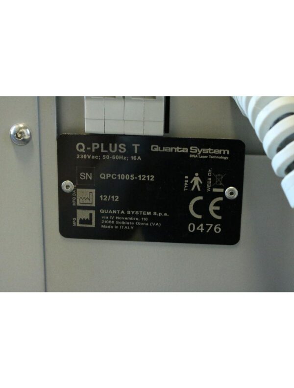 2012 Quanta Q-Plus T Tattoo Removal 1064 532 694 Laser Q-Switched Ruby + Nd:YAG