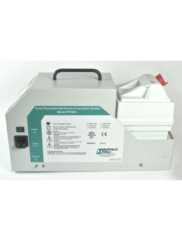Buffalo Porta PlumeSafe 604 Smoke Evacuation Suction Filter PPS604 Std 110 Volt
