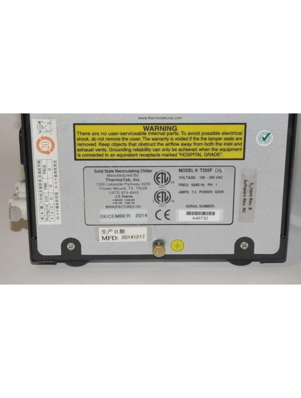 2014 Sciton Thermotek T255P External Recirculating Chiller Portable Compact